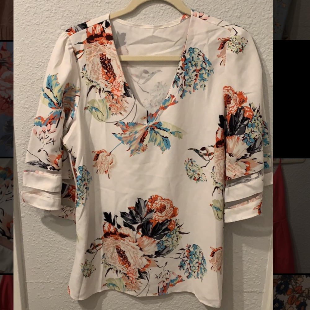 White floral top